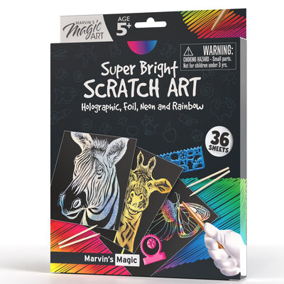 Super Bright Scratch Art (36 Sheets)