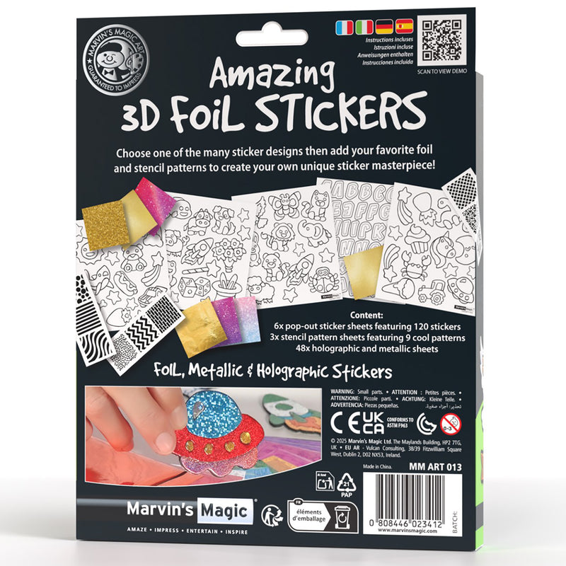 Magic Foil Rainbow Stickers (120 Pack)