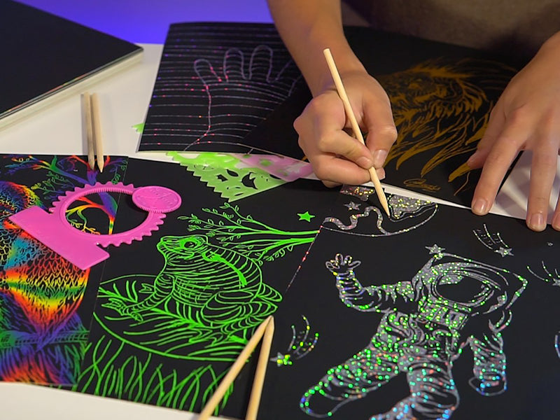 Super Bright Scratch Art (36 Sheets)
