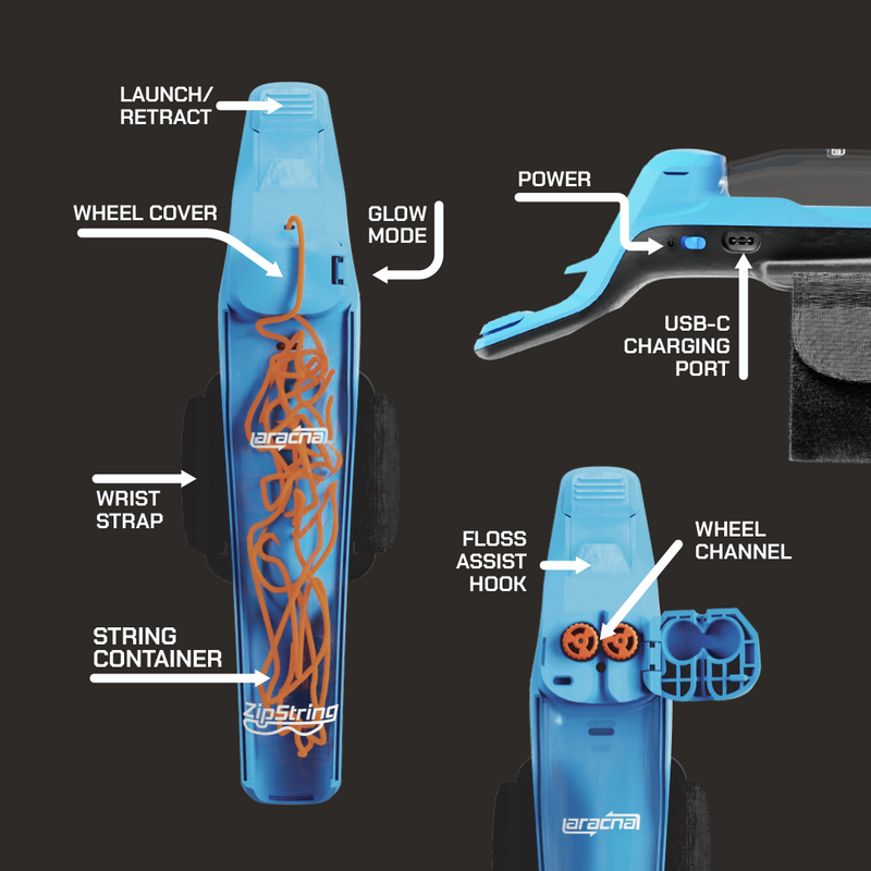 ZipString Aracna Glow-in-The-Dark Webshooter
